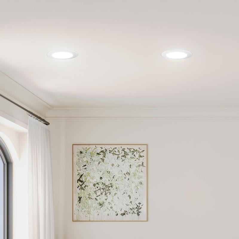 5/6" 48-Pack Dimmable LED Recessed Lights, 5CCT, 950LM, Retrofit, ETL/FCC gallery