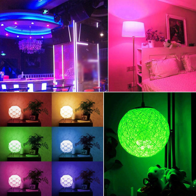 LED Light Bulbs 85W Equivalent 1200Lm, RGB Color Changing Light Bulb, 6 Moods - gallery