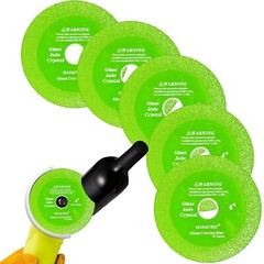 For Angle Grinder, 4″ Ceramic Tile Cutter Blade, Ultra- 5 Pcs Glass Cutting Disc