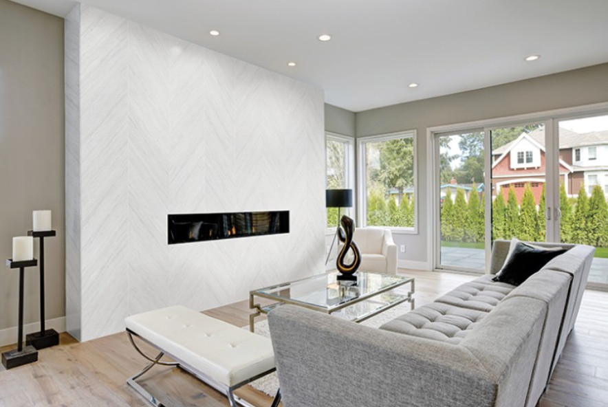 Premium Marble Herringbone Self Adhesive Wallpaper Interior Film W 123 cm gallery