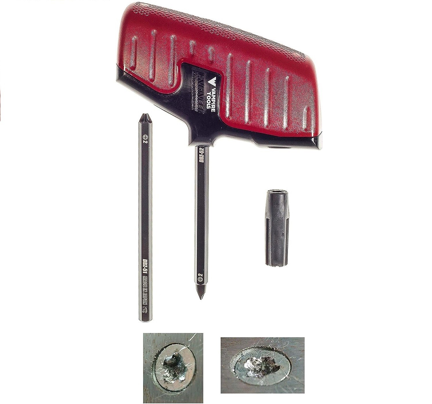 VamPLIER Stripped Screw Extractor For Counter Sunk Screws, 2-in-1 Bit Set gallery
