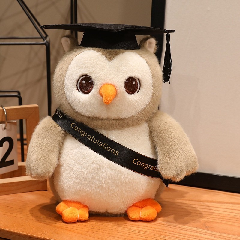 Graduation Owl Plush Toy Stuffed Animal with Cap and Gown for Grad Gift gallery