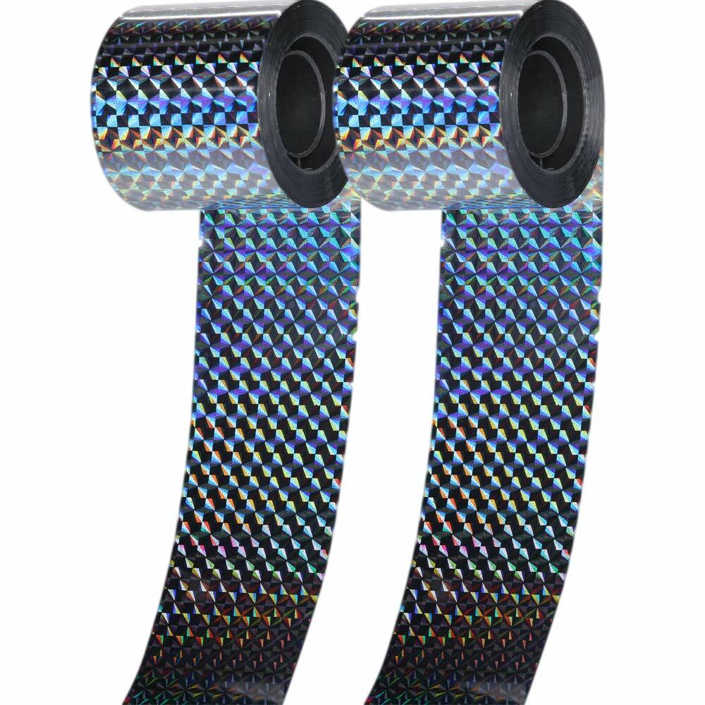 2 Pcs Bird Deterrent Reflective Scare Tape, Birds Repellent Double Sided Tape gallery