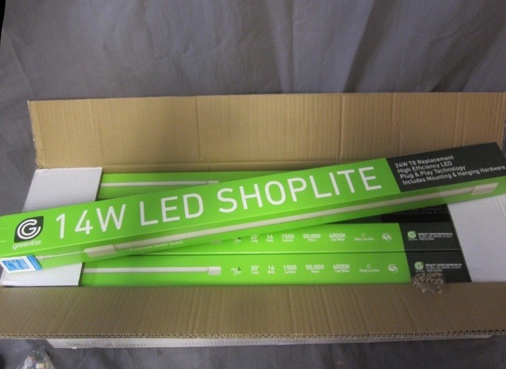 CASE LOT 24pc Greenlite Shoplite Shop Lights 14w LED 30” 1500 Lumen 4000K NEW gallery