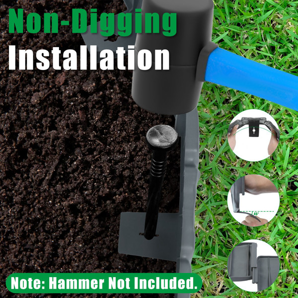 Interlocking No Dig Landscaping Edging Decor Stone Look Plastic Flower Beds Tree gallery