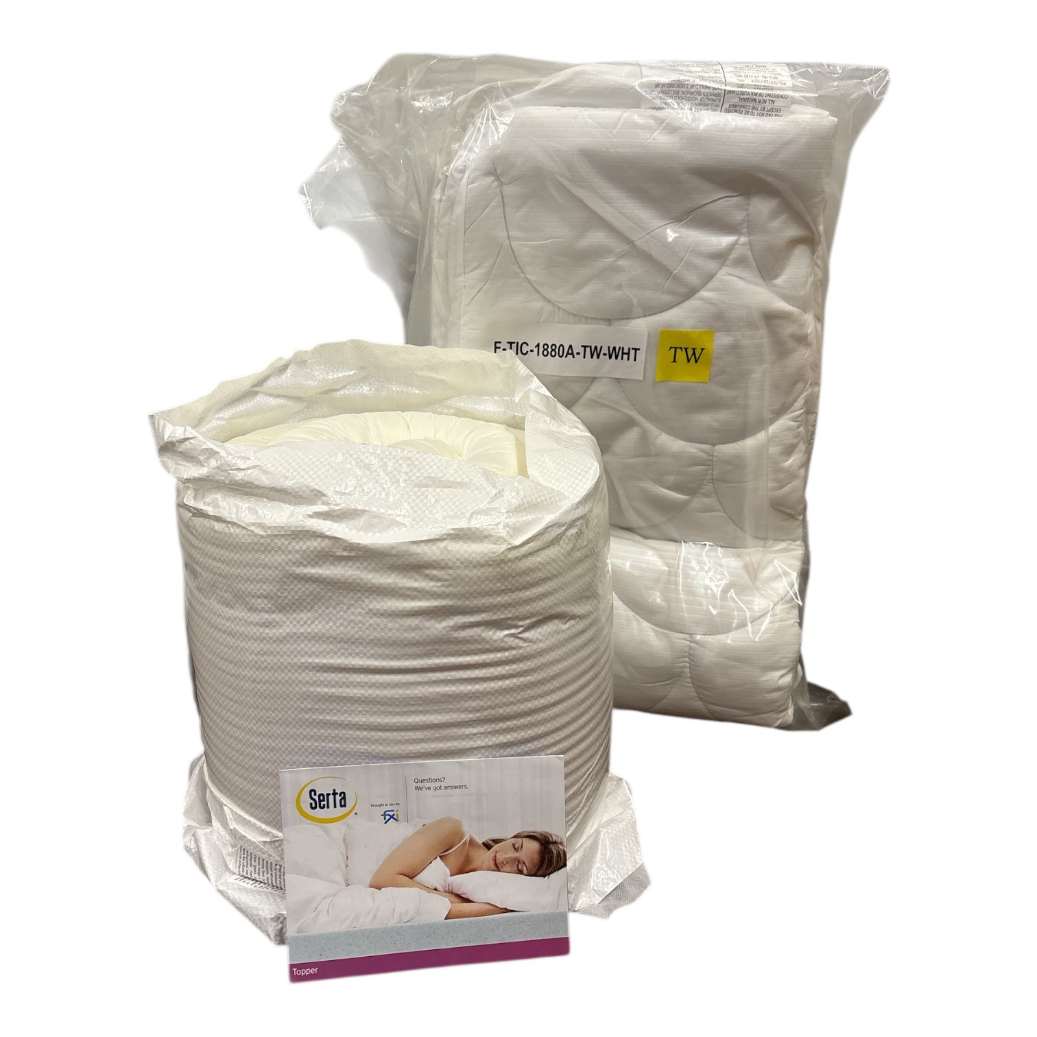Serta Hypoallergenic 4 In Pillow Top Memory Foam Mattress Topper & Cover, Twin gallery