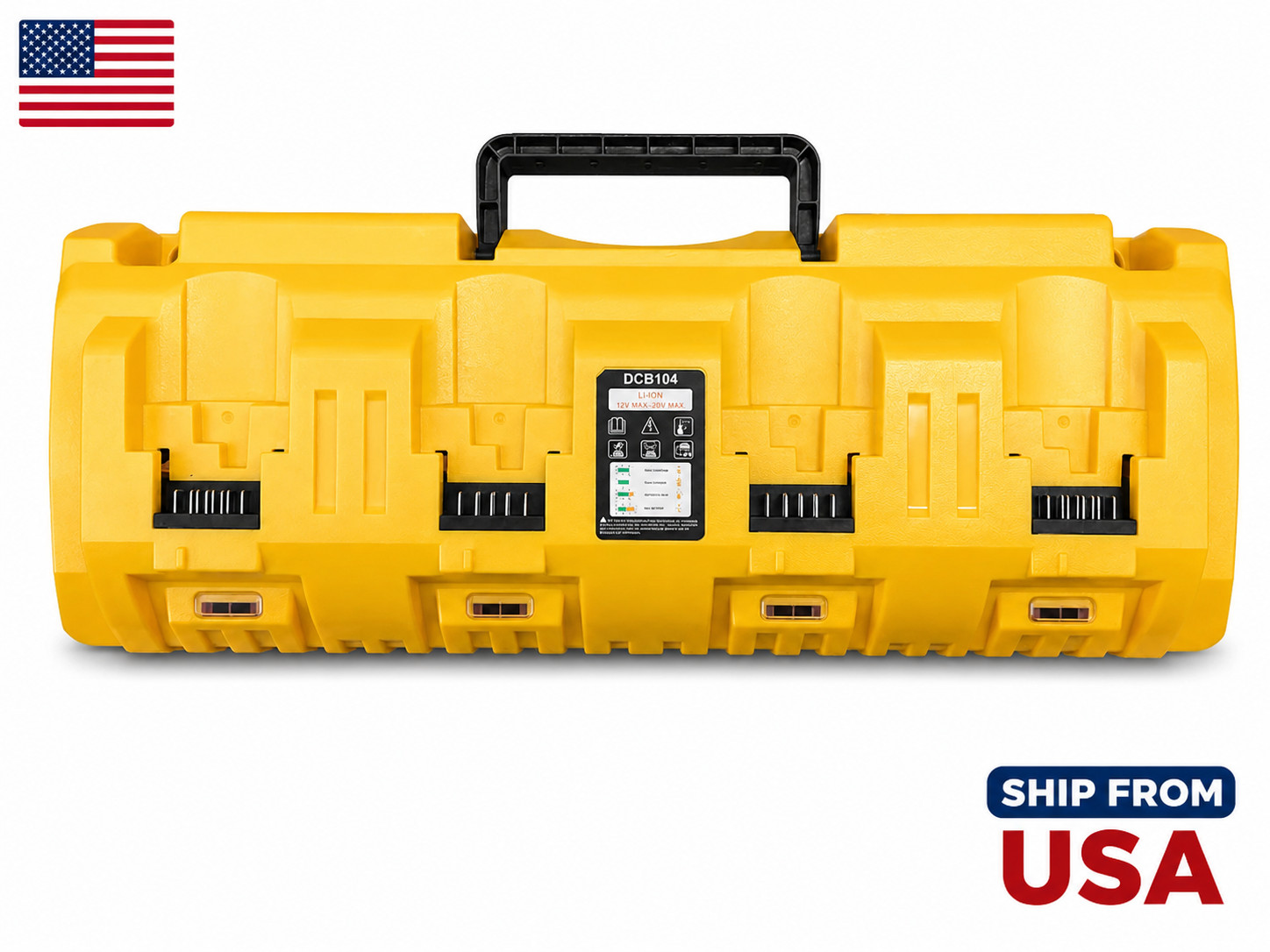 DCB104 20V MAX Battery Charger Replacement for Dewalt Battery Charger, 4 Port gallery