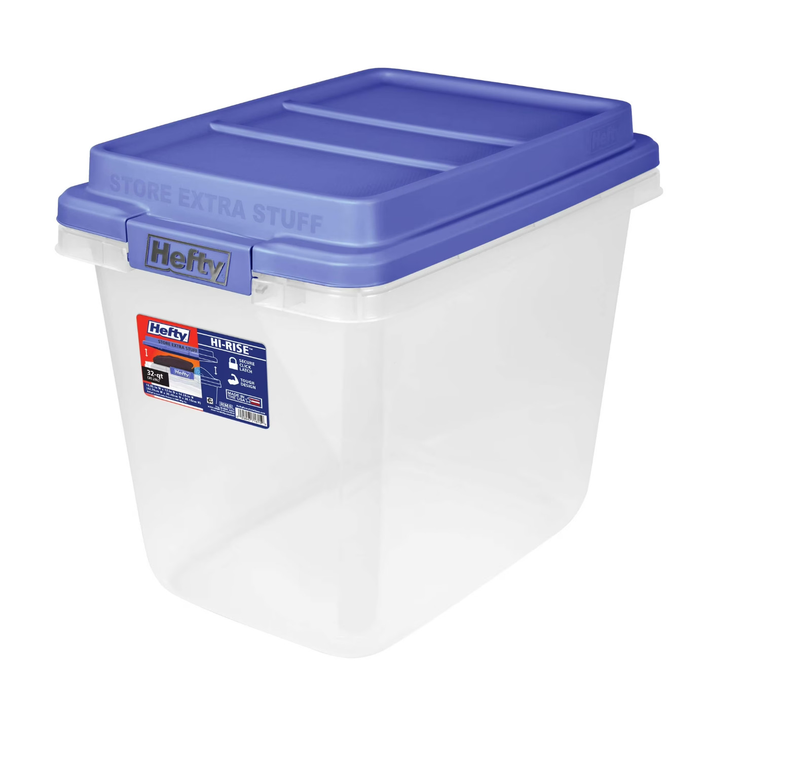 Hefty, 32 Quart Clear Storage Bin, Latched Storage Container gallery