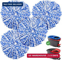 4 Pack RinseClean Spin Mop Replacement Head Spin Mop Refills Compatible with O C