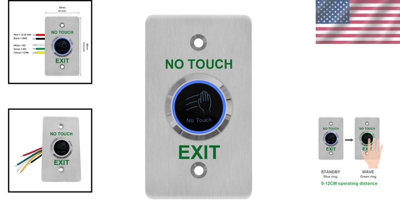 Touchless Activation Button Stainless Steel 12CM Distance for Convenient Use gallery