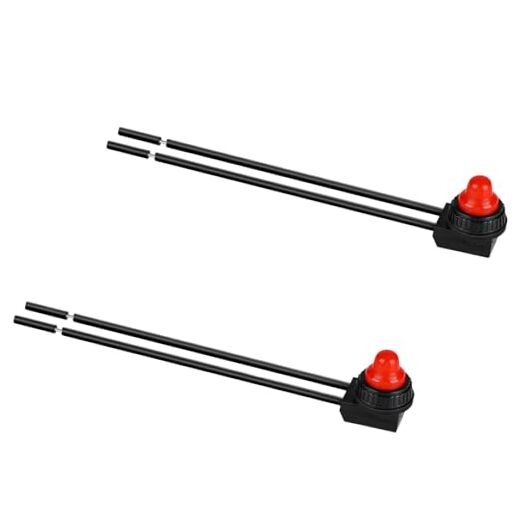PCS Waterproof RV Push Button Switch 1V ON/Off SPST Switch for 2 Red gallery