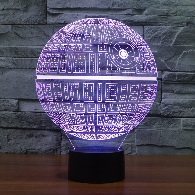Star Wars Night Light Lamp Touch Table 3D Novelty Led Death Star Discoloration gallery