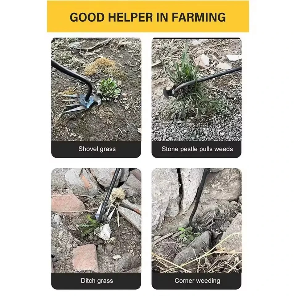4-Teeth Weed Pulling Tool Portable Weed Puller Weeder Digger Rake Gardening Hoes gallery