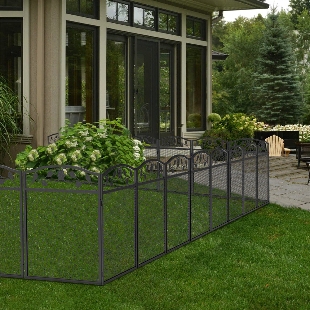 Strong Foldable Dog Fence Flexi Panel Barrier Fencing Gate Run Pen Garden Lawn gallery