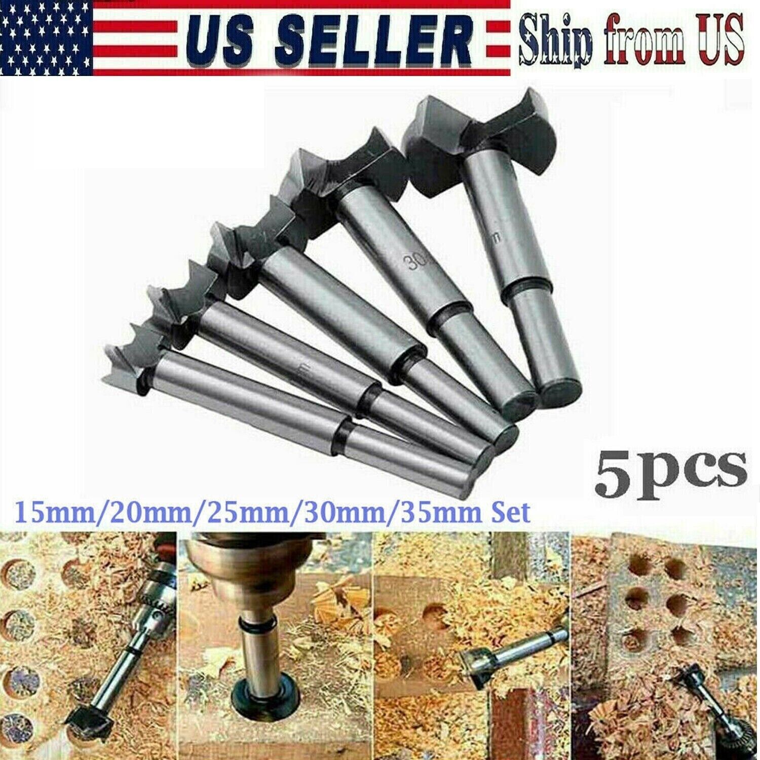 Drill Bit Set - Forstner 5 piece Professional Woodworking Drill Bit Set - New gallery