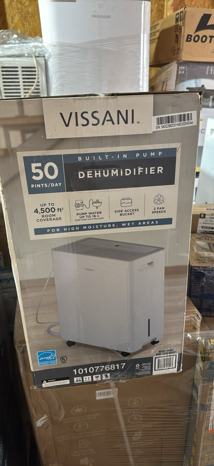 Vissani 50 Pint Dehumidifier w/ Built-In Pump, White, 4,500 ft², Digital gallery