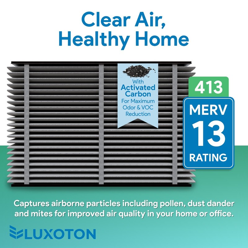 LUXOTON Activated Carbon Filter for AprilAire 413 Replacement Filter gallery