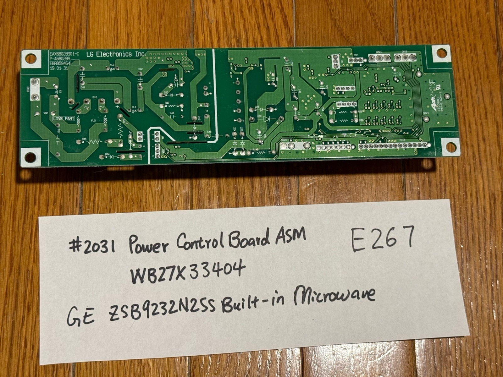 Power Control Board WB27X33404 for GE Monogram ZSB9232N2SS Microwave Oven E267 gallery