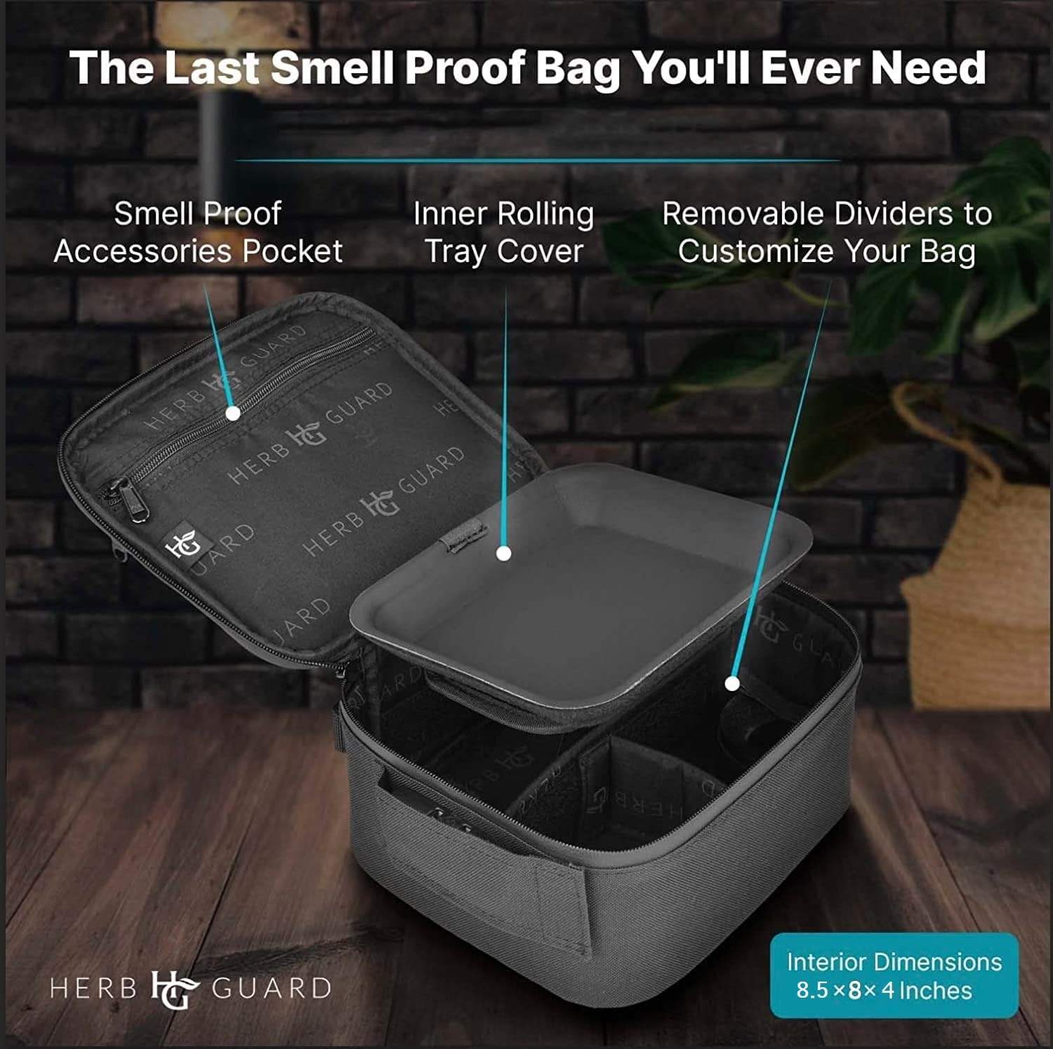 Large Smell Proof Bag & Case with Combination Lock (Holds Up to 3 Ounces) - inc gallery