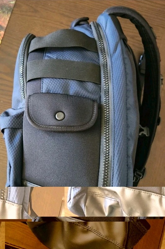 LEXDRAY Blue/Black Medium 15L Backpack Zip Padded Back Laptop Compartment 5
