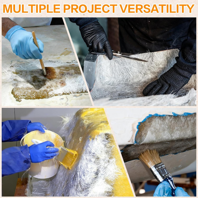 Fiberglass Chopped Strand Mat Roll, 50" X 540" 1.5 Oz CSM Fiberglass Cloth Roll gallery