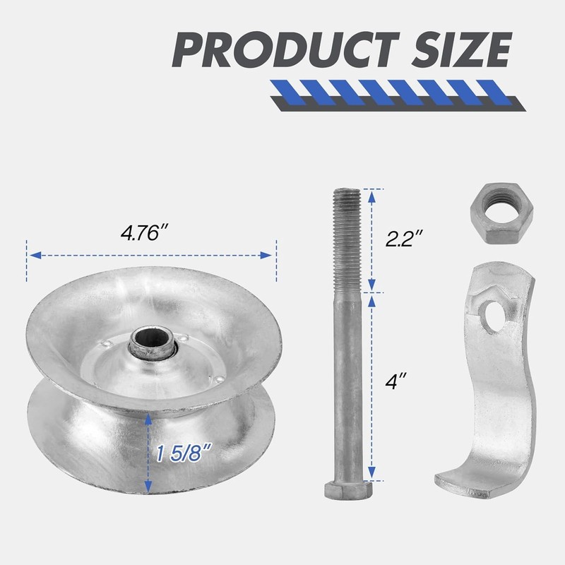 Sliding Gate Rollers 5" Steel Pipe Track Roller Galvanized for 1 5/8" Pipe Track gallery