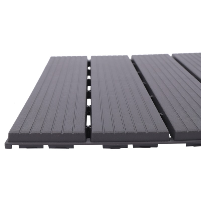 Plastic Composite Patio Deck Tiles 12”x12” Interlocking Decking Tiles gallery