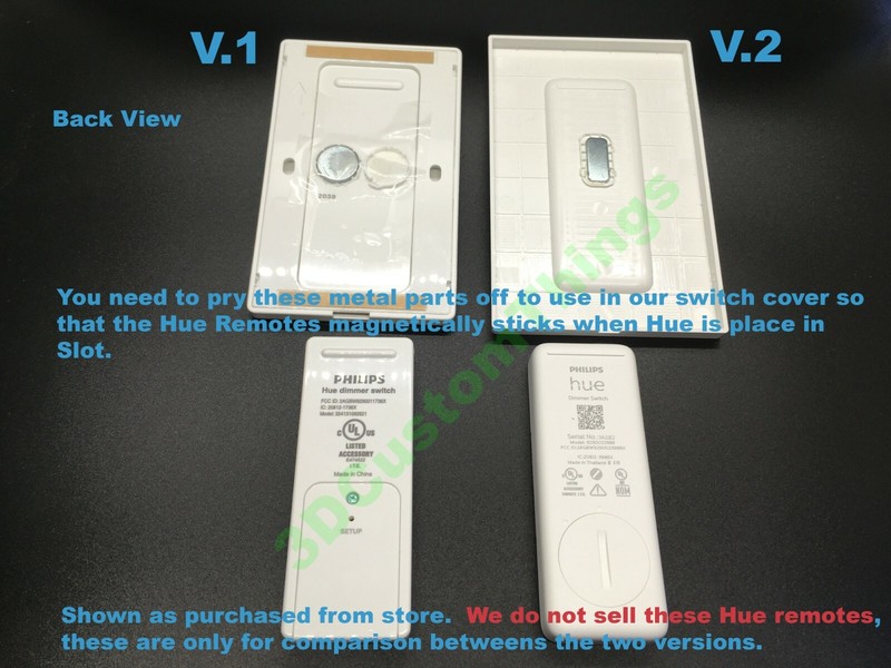 for Philips Hue - Dimmer Switch Multiple GANG Cover Wall Plate gallery