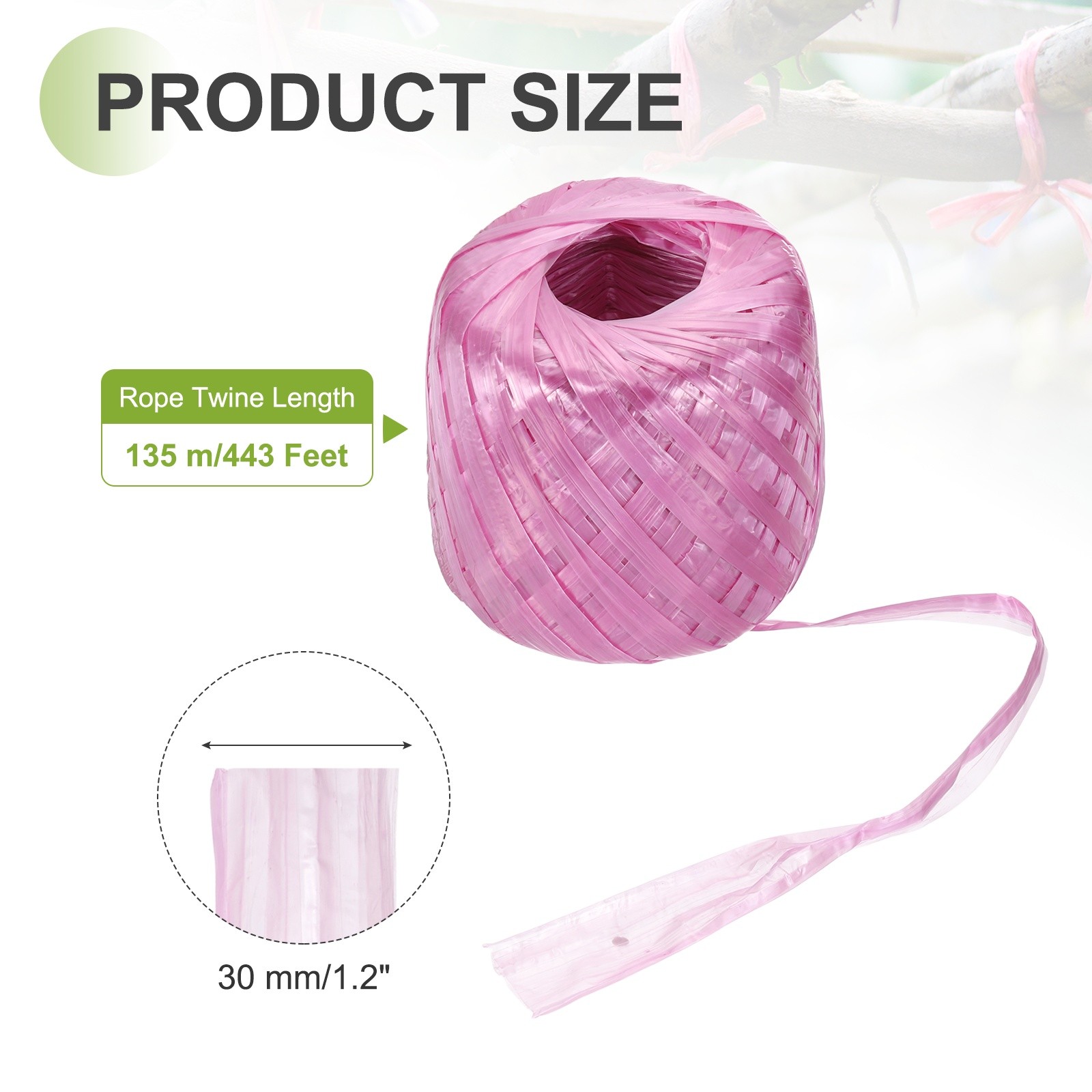 Polyester Nylon Plastic Rope Twine 30 Mm-135 m Long Household Packing Pink gallery