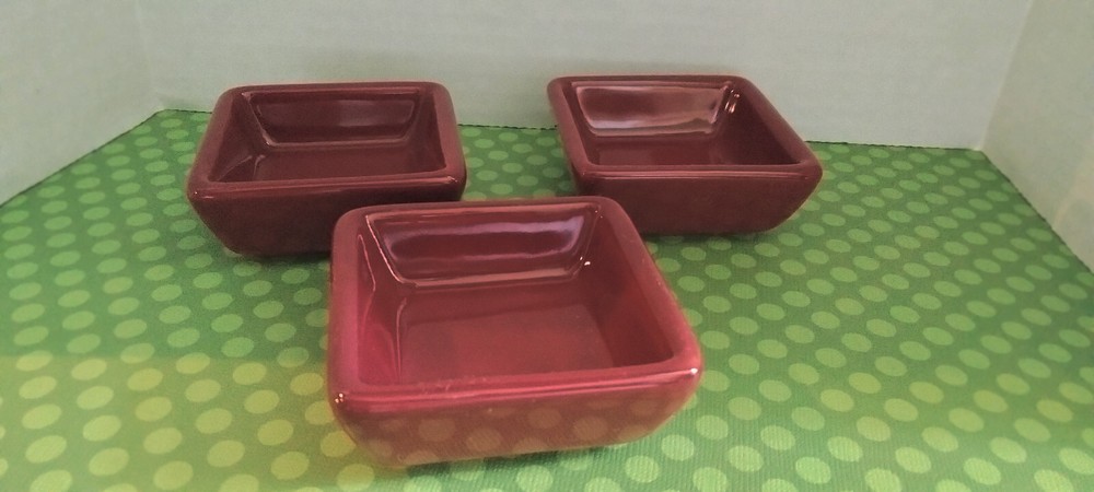 PAMPERED CHEF SIMPLE ADDITIONS CONDIMENT PETITE SQUARES SET OF 3