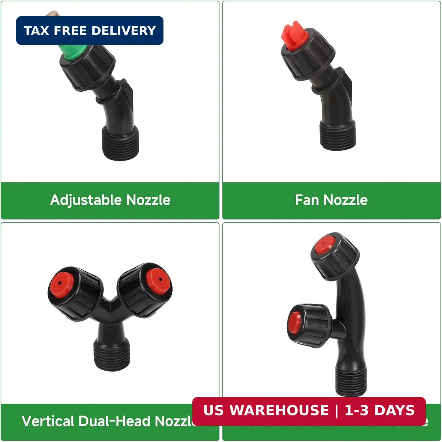 Acid Resistant Sprayer Wand with 4 Types of Nozzles, Pump Replacement Sprayer Wa gallery