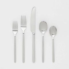 20pc Flatware Set Silver: Stainless Steel Silverware Set, Includes Forks, Spoons