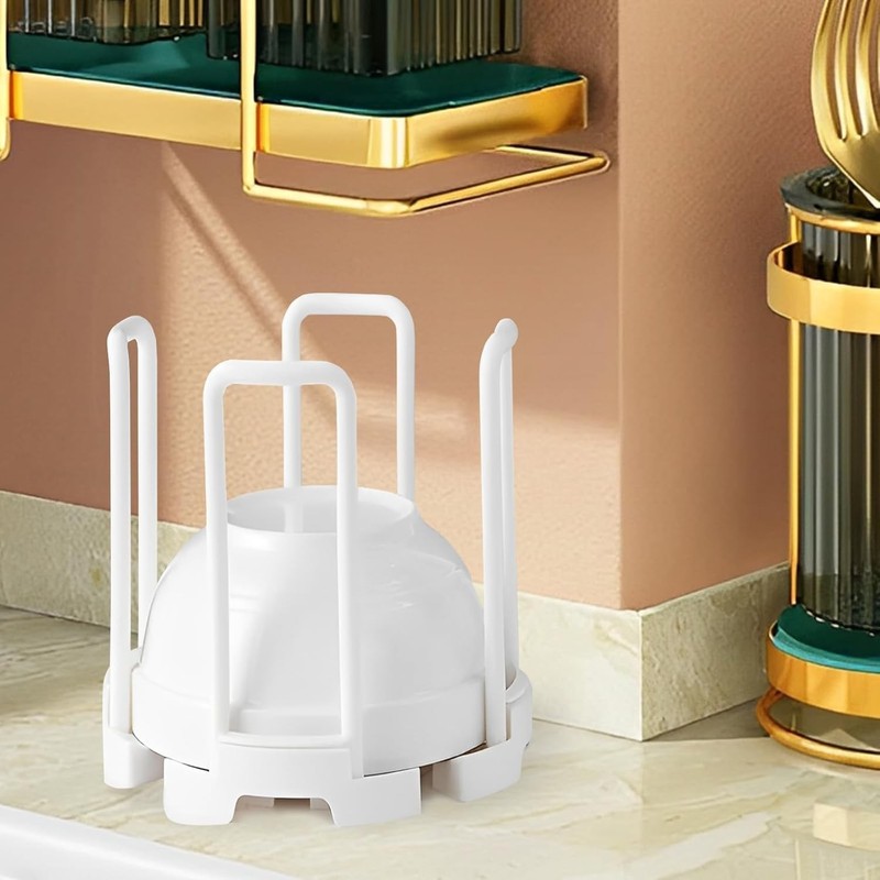 White Retractable ABS PP Kitchen Cabinet Dish Bowl Chopsticks Storage Rack gallery
