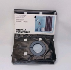 Room Essentials Hookless Vinyl Shower Curtain 71″ X 74″ New