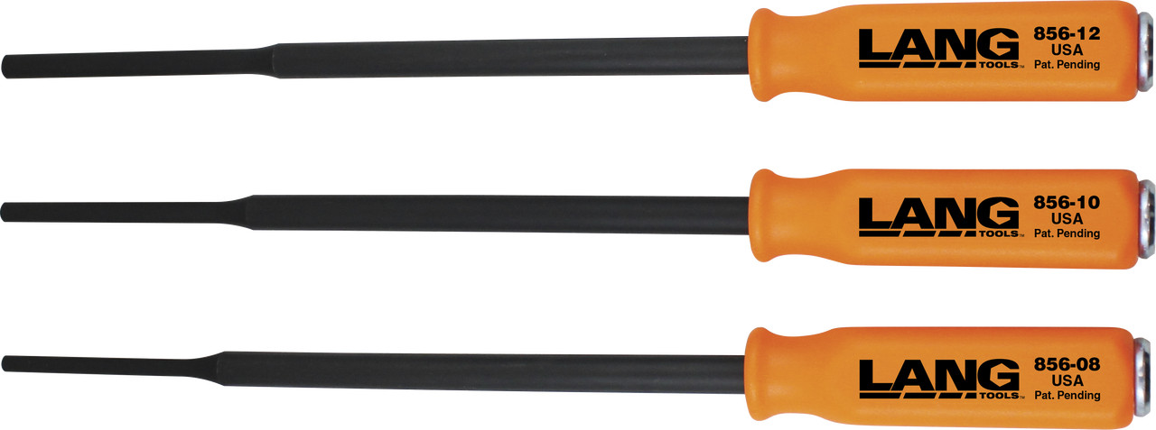 Lang Extra Long Pin Punch Set 16" Length 1/4" 5/16" 3/8" Strike Cap Handle USA gallery