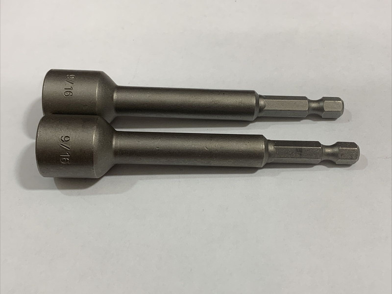 New 9/16" NUT DRIVER w/ Quick Release Hex Shank Lot of 2 FREE SHIPPING gallery
