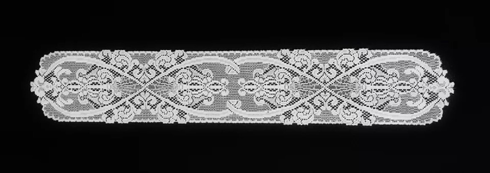 White 9" x 50" Lace Table Runner Candelabra Livingroom Bedroom Dining Room gallery