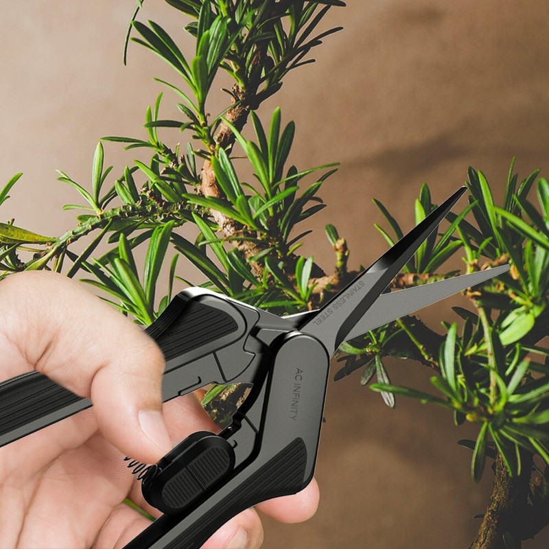 Straight Pruning Shear 6.6", Stainless Steel Blades for Gardening, 2-Pack gallery