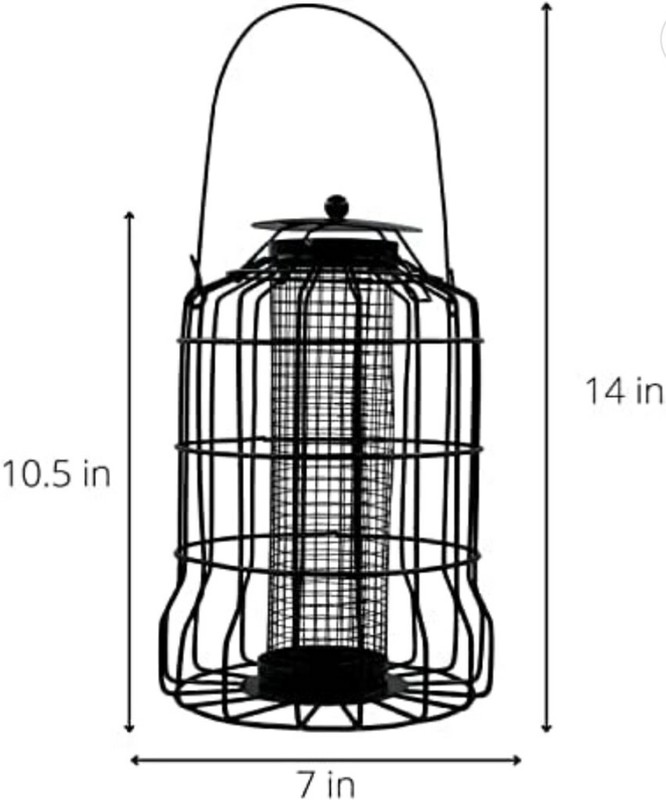PETITE SQUIRREL RESISTANT CAGED BIRD SEED FEEDER BE161 BACKYARD ESSENTIALS gallery