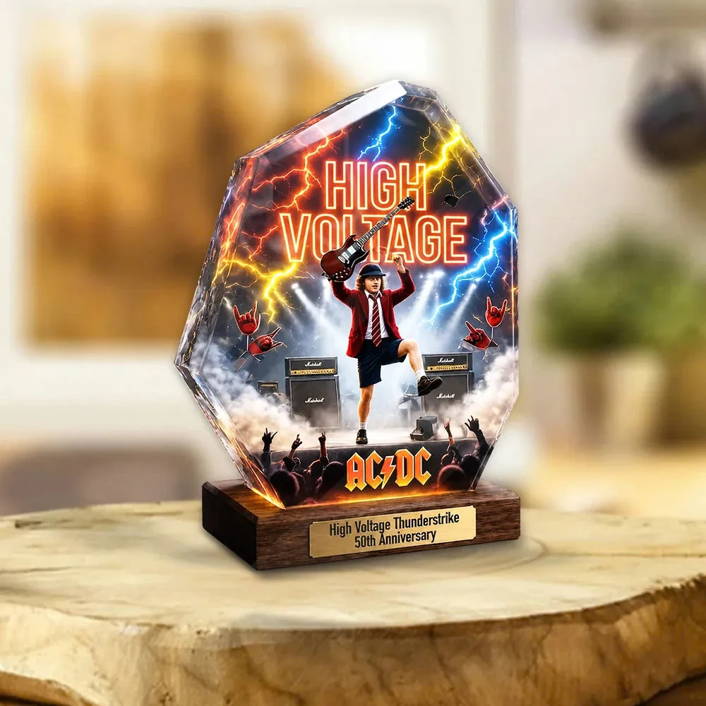 AcDC 50th Anniversary Custom Shape Acrylic Plaque – 2852 gallery