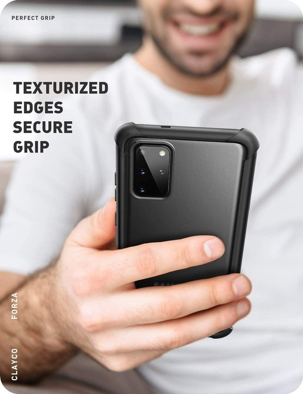 Clayco Full-Body Case Built-in Screen Cover Fingerprint ID for Galaxy S20+ Plus gallery