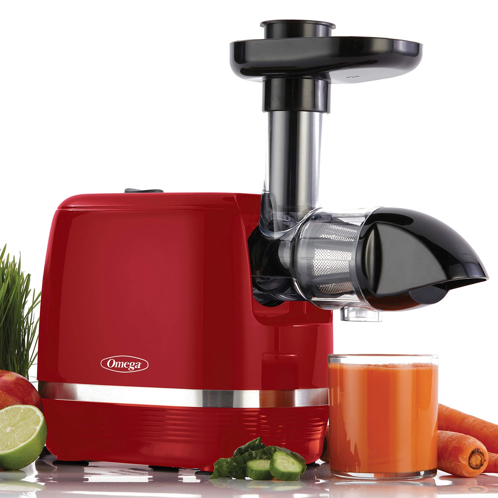 Omega 150 Watt Red Slow Masticating Juicer BPA Free Easy Clean Healthy Juicing gallery