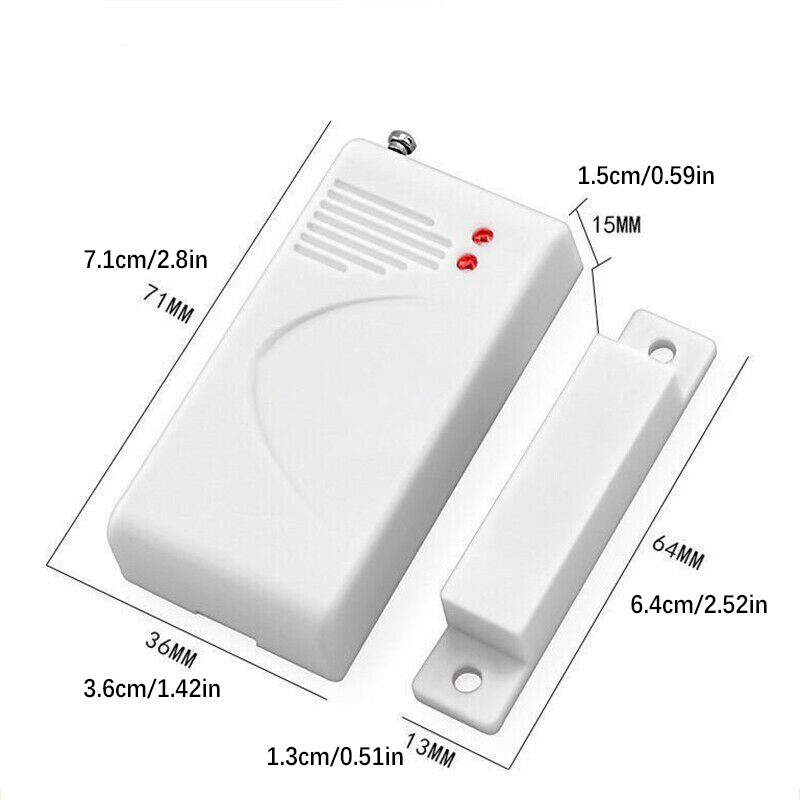 100M Wireless Door Window Alarm Panel Magnetic Contact Sensor 433MHz Code 1527 gallery