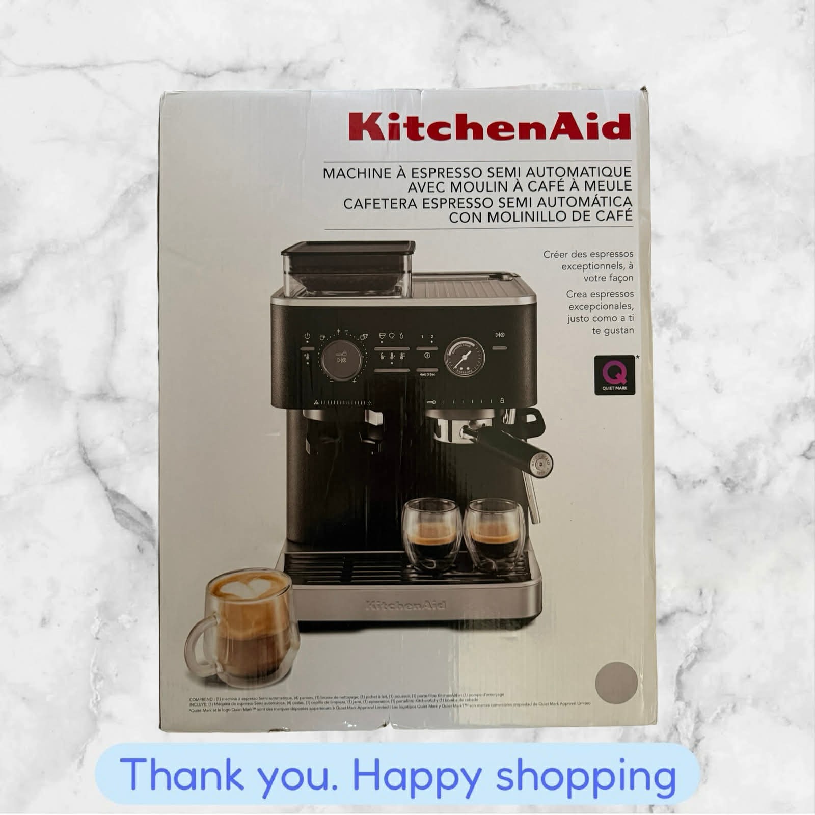 KitchenAid Semi-Automatic Espresso Machine w/ Burr Grinder 2.5L KES6551SX NEW gallery