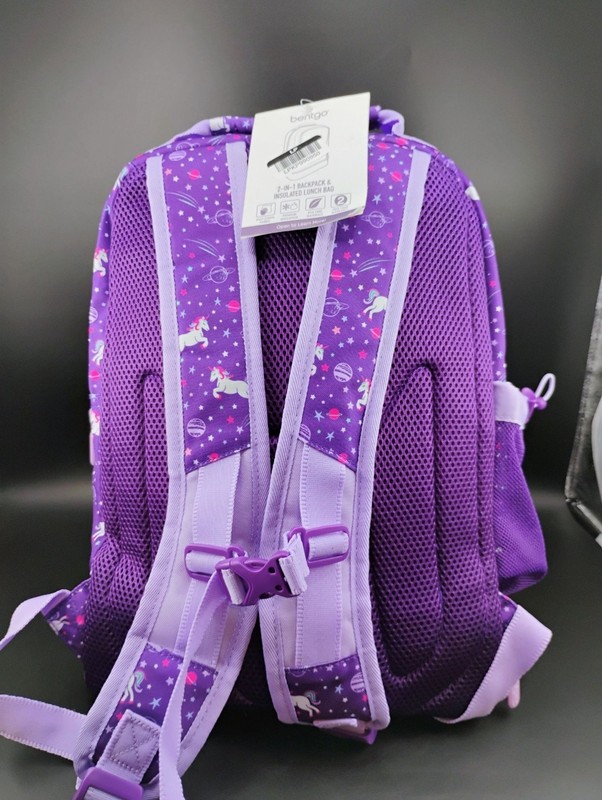 Bentgo Kids 2-In-1 Backpack & Insulated Lunch Bag Unicorn Print gallery
