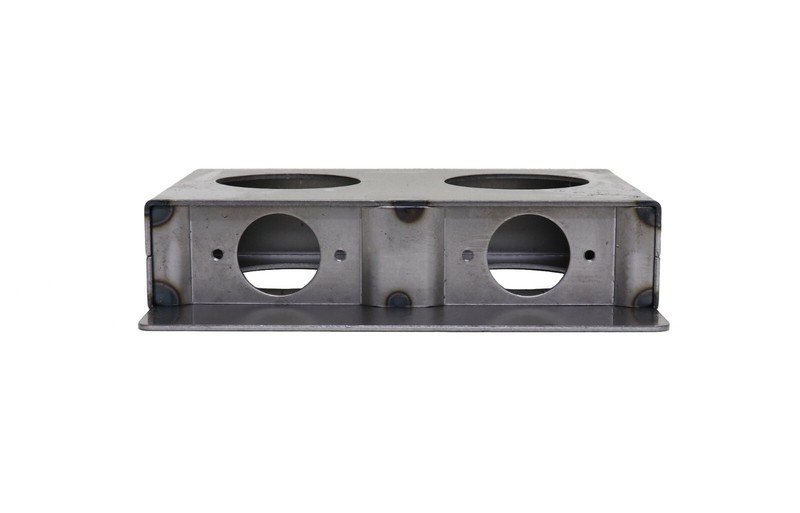Gate Lockbox Double Hole Weldable Steel 6 3/4" x 4 3/8" x 1 1/2" Unpainted gallery
