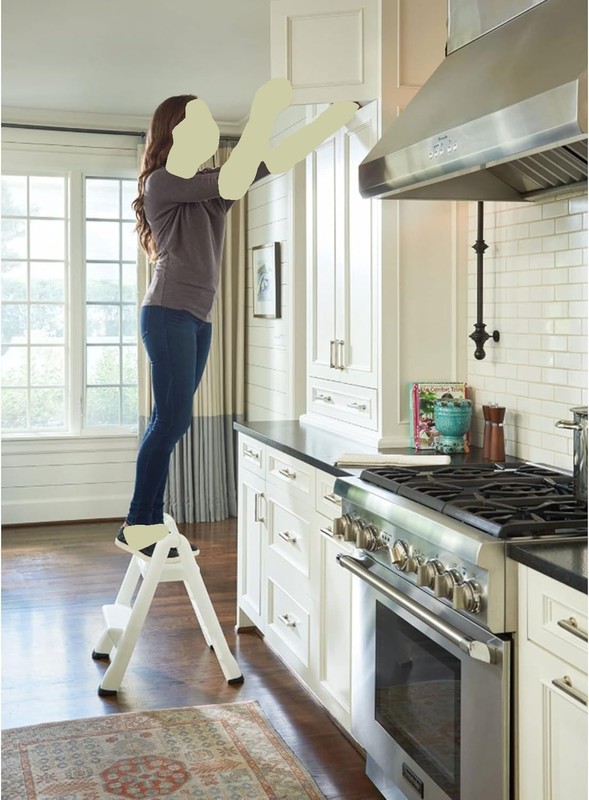 (1)-Rubbermaid Lightweight White Folding 2-Step Step Stool 420903-WHT gallery