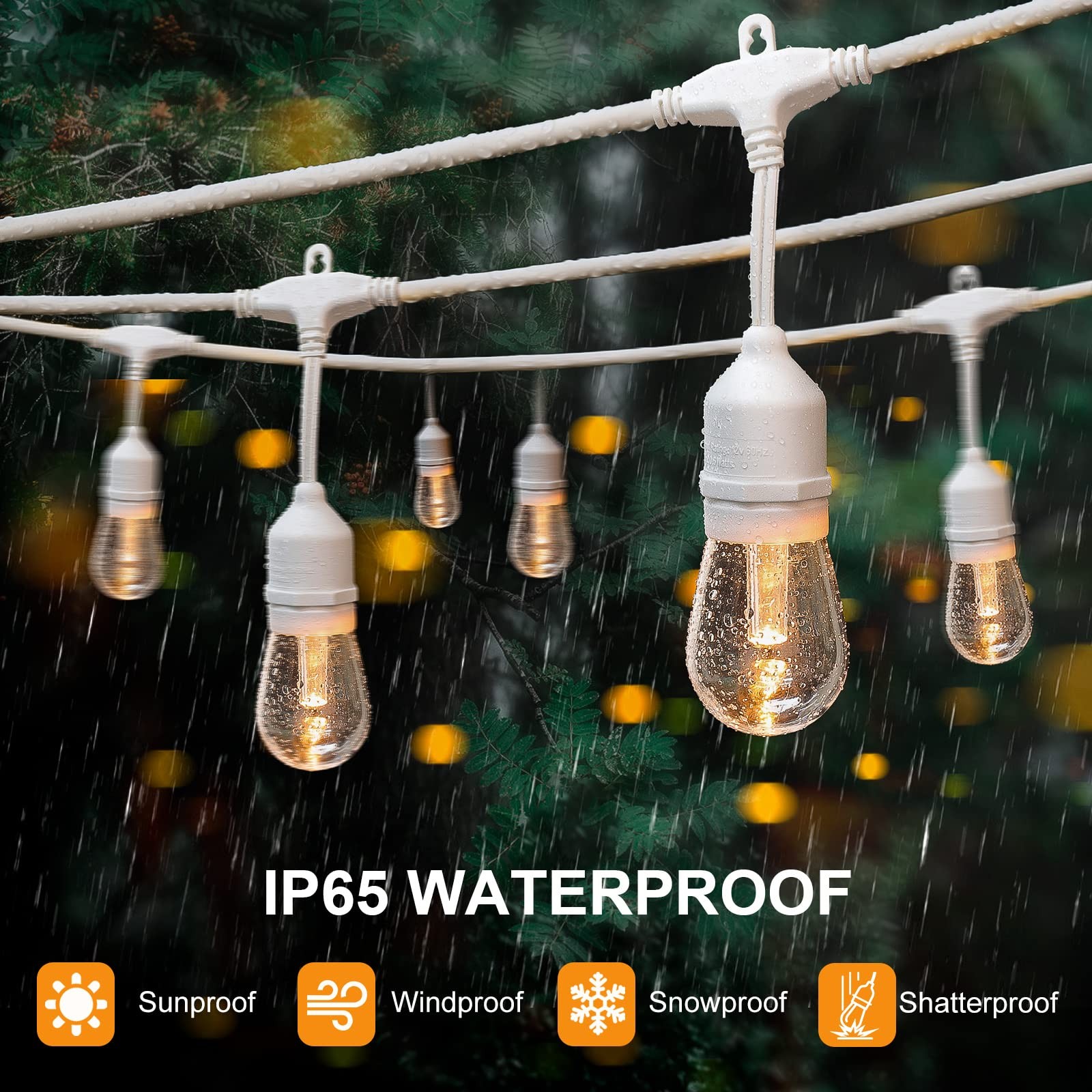 Mlambert 96Ft2X48Ft 3-Color In 1 Dimmable Solar String Lights Outdoor Remote gallery
