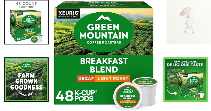 Kosher Certified Decaf Breakfast Blend - 48 Single-Serve K-Cup Pods, Light Roast gallery