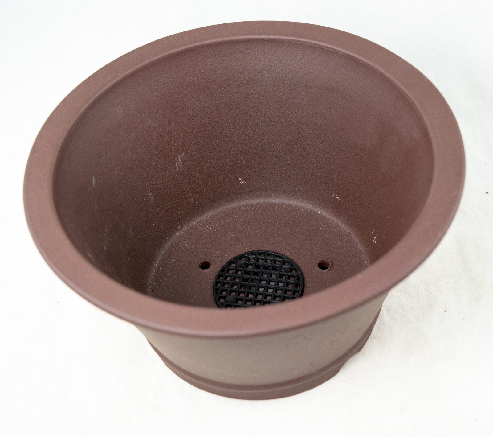 Vintage Round Zisha Cactus & Succulent Planter, Bonsai Pot + Mesh 7.5"x 7.5"x 4" gallery